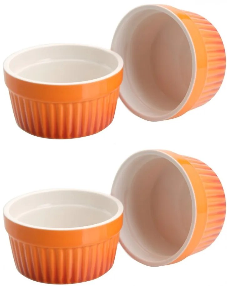 Set 4 ramekin Orange, portelan, 11x4.8 cm