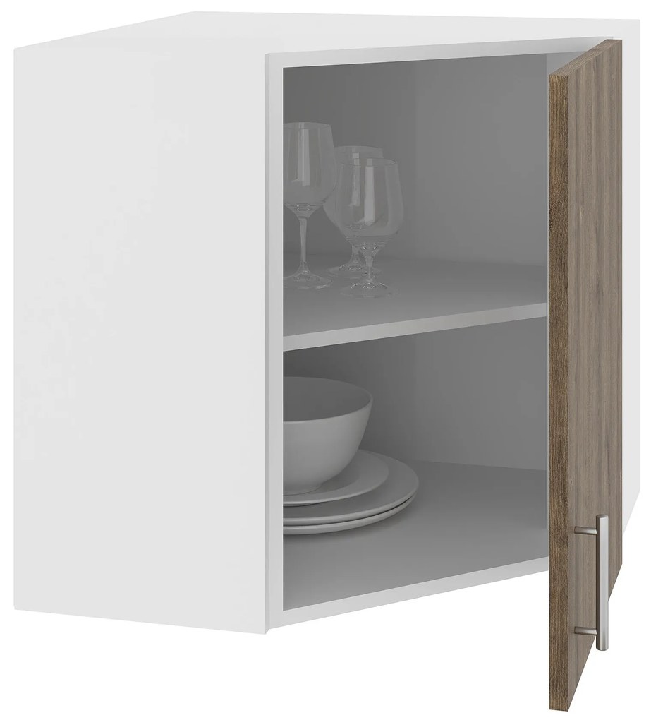 Corp Superior Colt Karo, Stejar Bronz/Alb, 60 x 60 x 60 cm