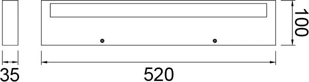 Aplica LED iluminat ambiental CONIL 52cm neagra