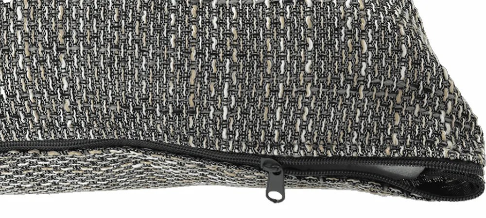 Colţar, piele ecologică/ alb/material gri melir, TONIKS