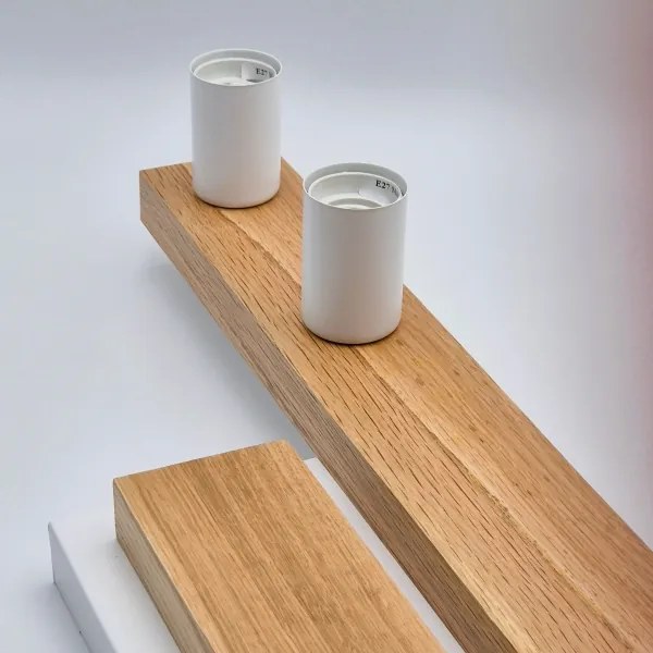 Lustră aplicată MATTE 4xE27/15W/230V alb/stejar