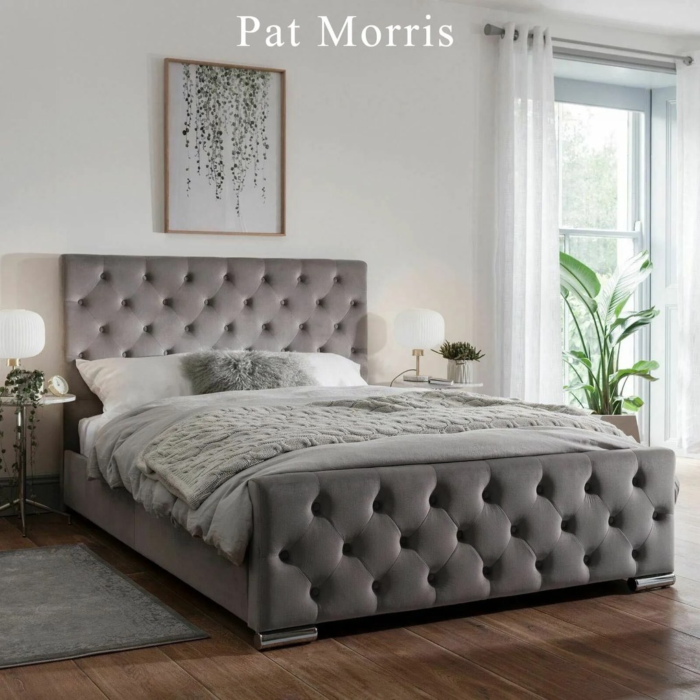 Pat Morris 200 x 140 x 120 cm: Somiera electrica 3 zone,profile individuale Catifea