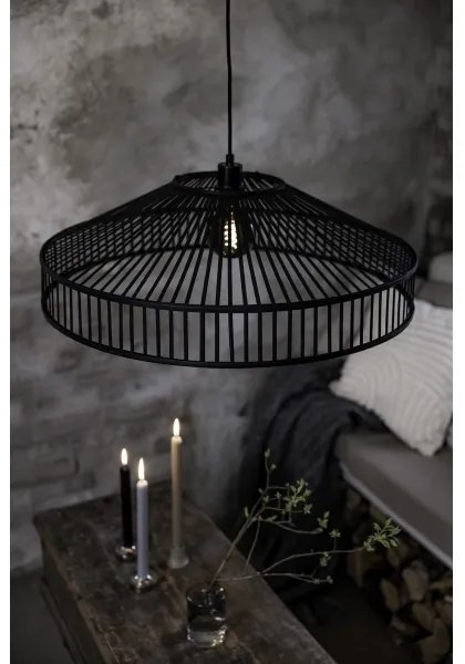 Lustră pe cablu Markslöjd 108782 TAPA 1xE27/40W/230V negru/bambus
