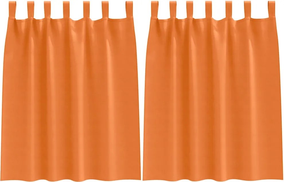 vidaXL Perdele Opaque cu Inel 2 pcs Portocalie Aprinsă 140 x 140 cm