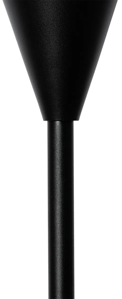 Lampă de masă modernă neagră cu sticlă opalescentă - Drop