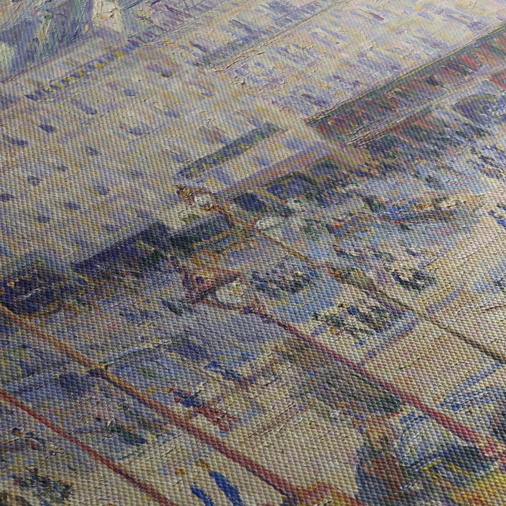 Tablou - Camille Pissarro, The Place du Havre, reproducere (cu ceas) (90x30 cm)