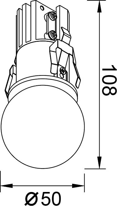 Spot LED 3000K incastrabil, protectie IP44, BEAD