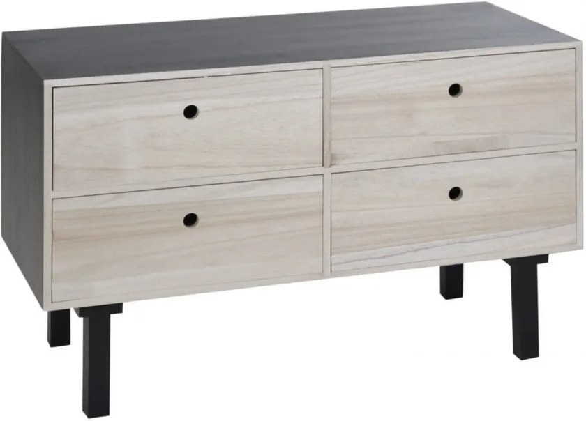 Comoda cu patru sertare Home Styling Collection, MDF, Maro