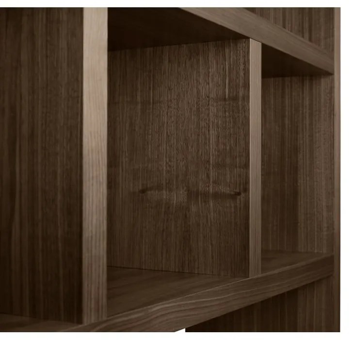 Bibliotecă maro cu aspect de lemn de nuc 150x198 cm Berlin – TemaHome
