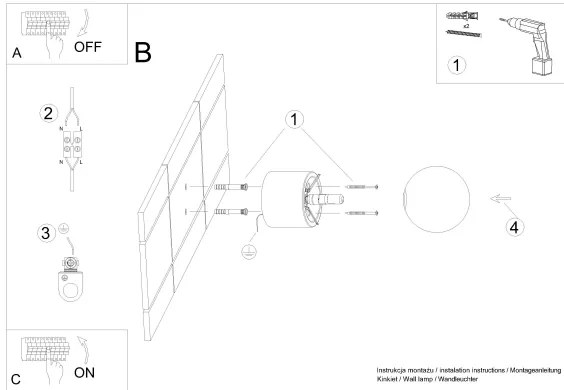 Spot de perete Sollux SL.1192 BOOMO 1xG9/8W/230V