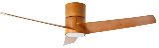 ZEVENTI - Ventilator de tavan LED BARROSA, 18W/230V, Wi-Fi Tuya, maro + telecomandă