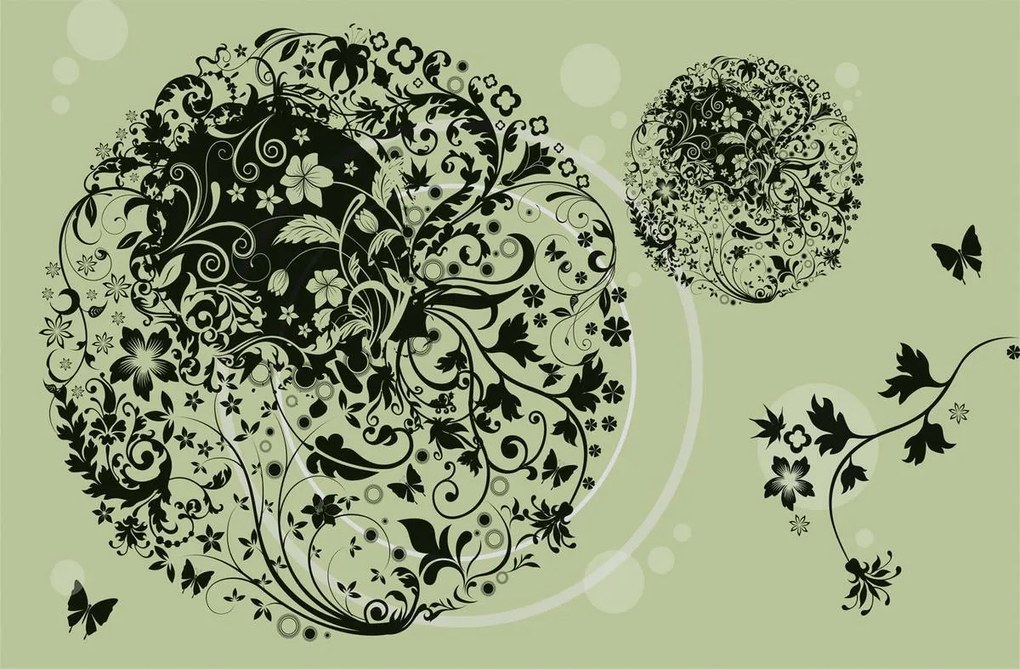 Fototapet - Arta florală - abstract (152,5x104 cm)