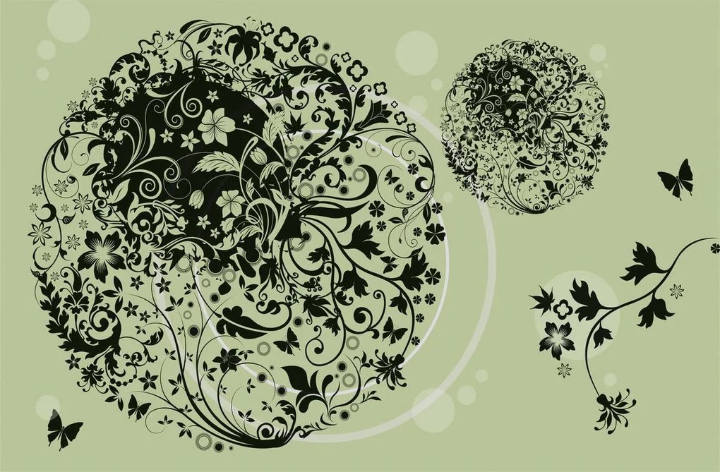 Fototapet - Arta florală - abstract (254x184 cm), în 8 de alte dimensiuni noi