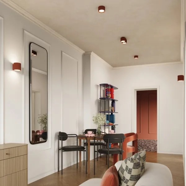 Sollux SL.1803 - Lampă spot AURA 2xGX53/10W/230V portocalie