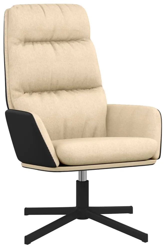 341150 vidaXL Scaun de relaxare, crem, material textil
