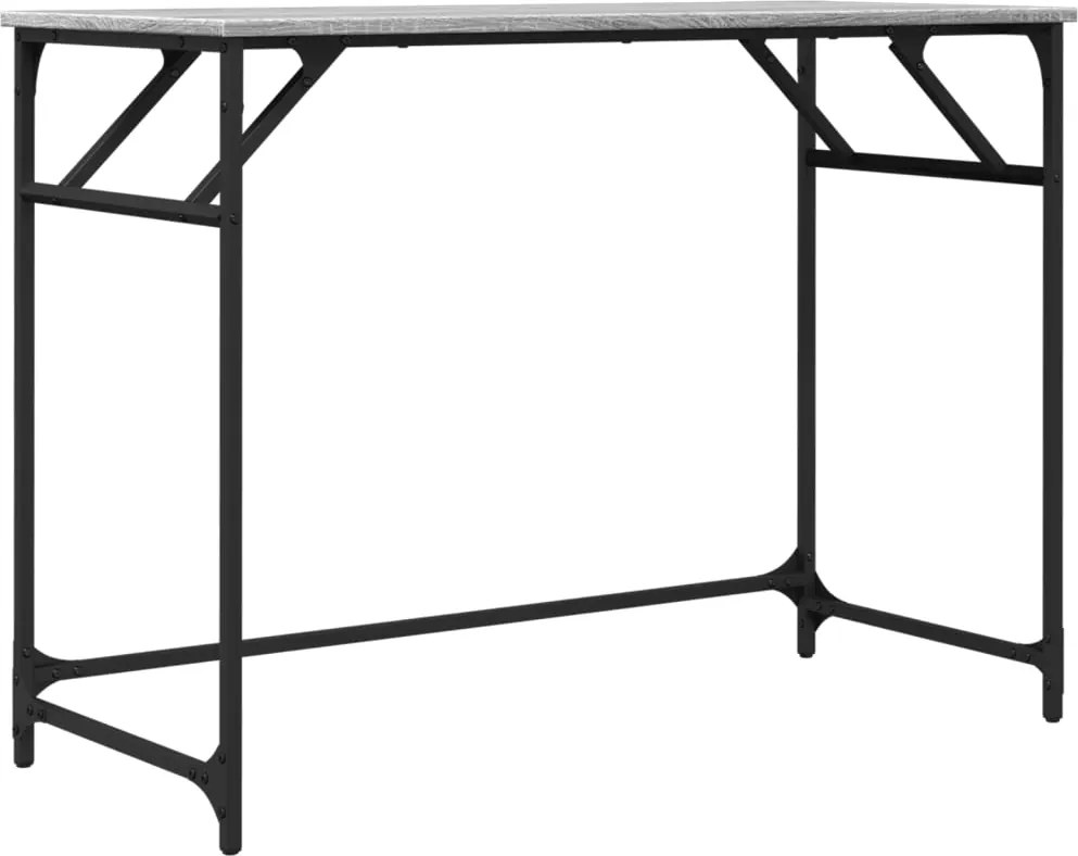 vidaXL Birou gri sonoma 100x45x76 cm lemn/oțel vopsit electrostatic
