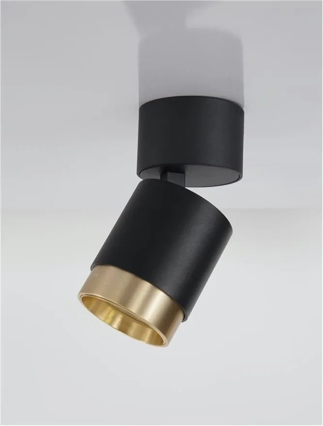 Spot LED aplicat SPECTRE 10W negru/alama