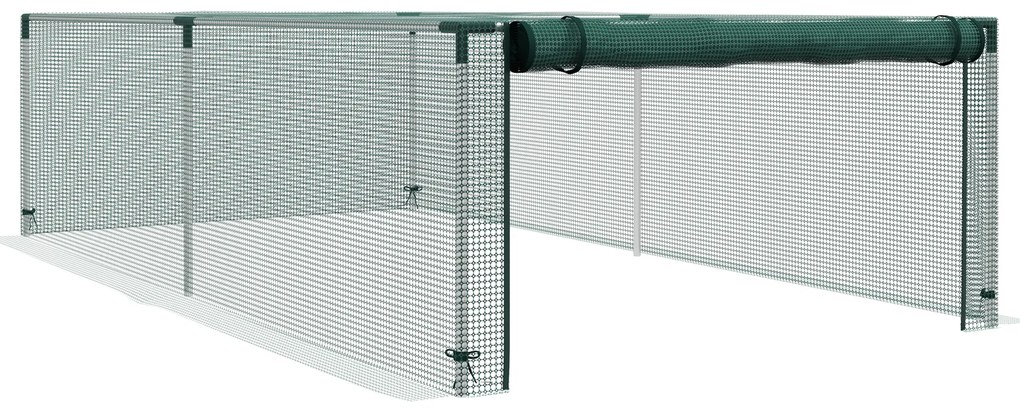 Outsunny Seră de grădină seră pentru roșii cu protecție din filet HDPE, dim. 125L x 248l x 62,5H cm | Aosom Romania