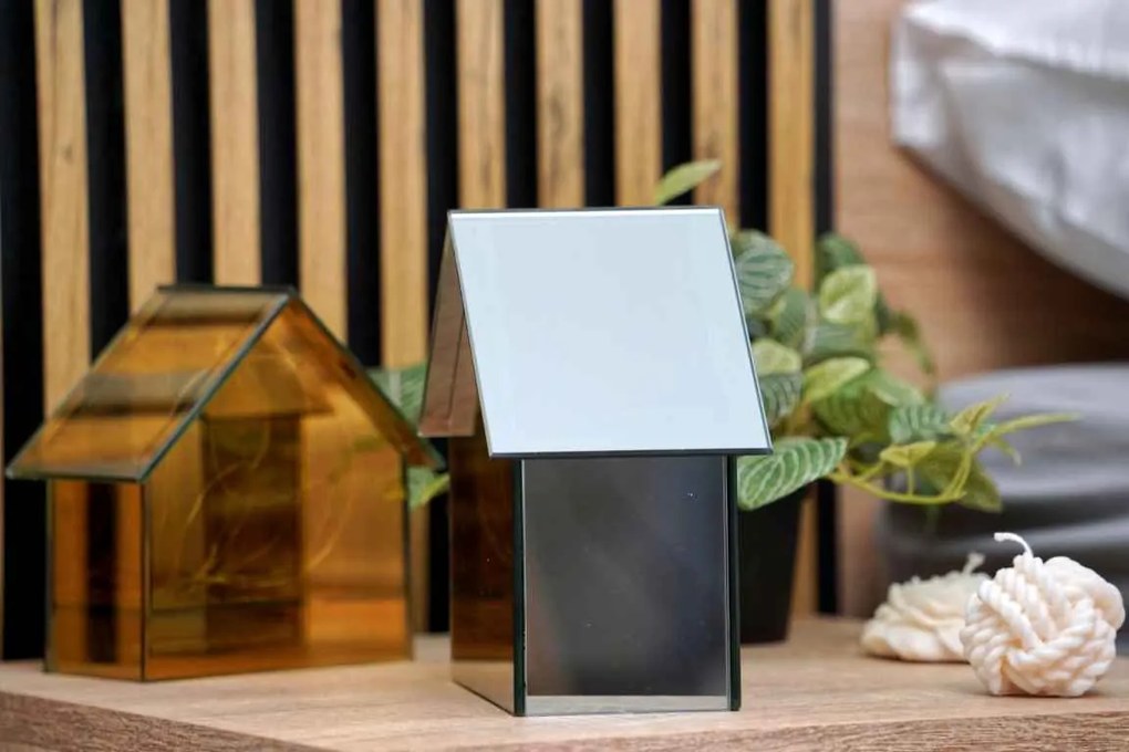 Casuta de sticla cu LED ELITE, gri - mai multe dimensiuni Marime: L