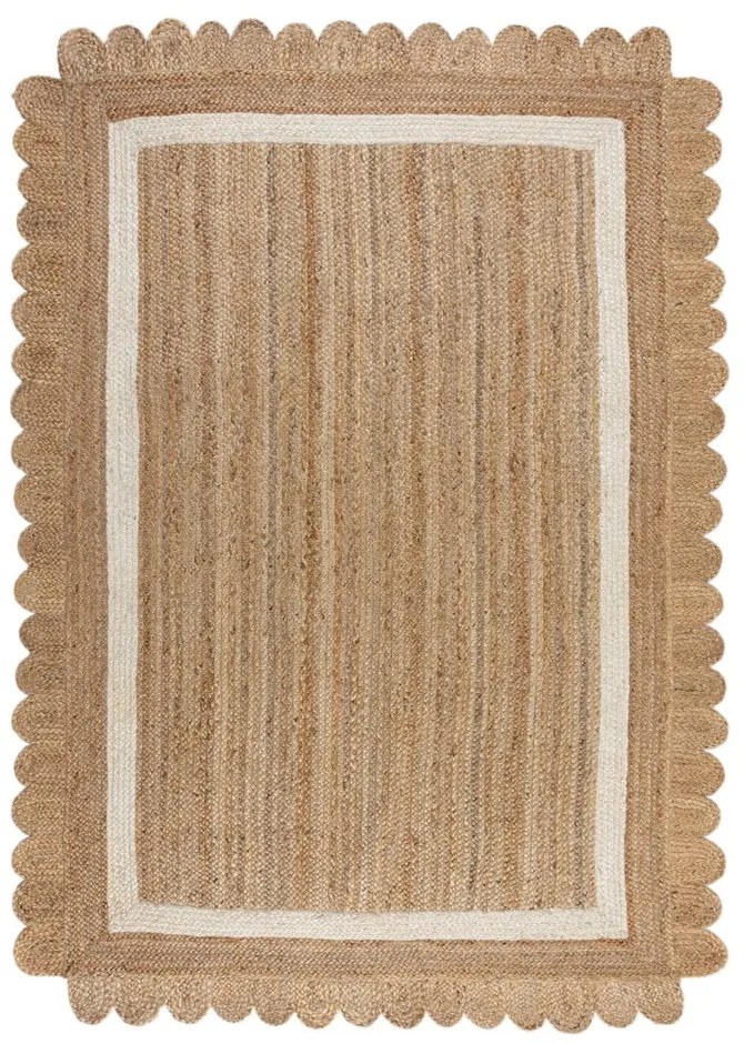 Covor în culoare naturală/fildeș țesut manual din iută 120x170 cm Grace White – Flair Rugs