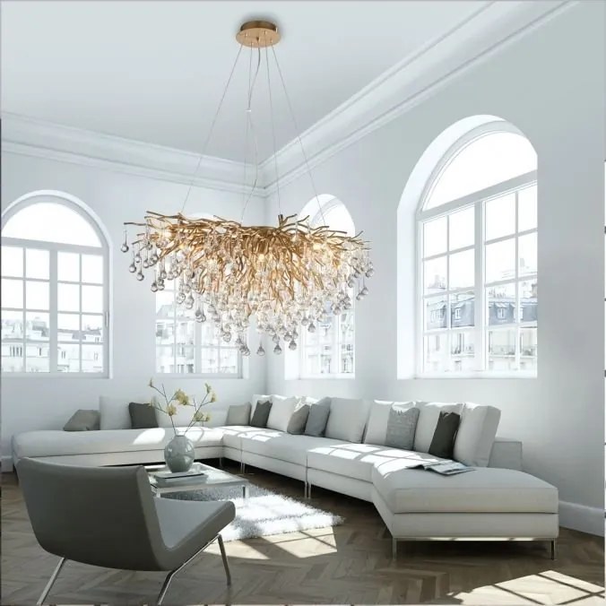 Lustra suspendata design magnific ICICLE alama antic, 50x100cm