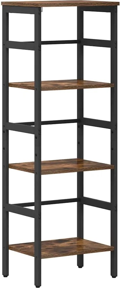 vidaXL Raft pentru cărți Stejar fumuriu 40 x 29,5 x 115 cm