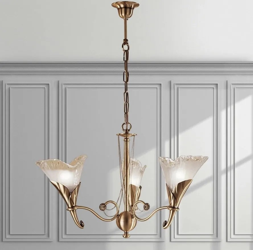 Candelabru 3 brate LUX design clasic realizat manual 316 Creamy