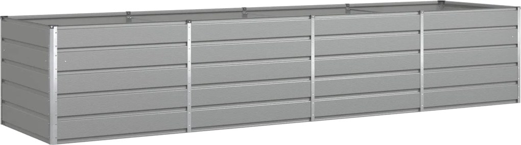 vidaXL Jardinieră Gri deschis 385 x 100 x 75 cm Oțel Galvanizat