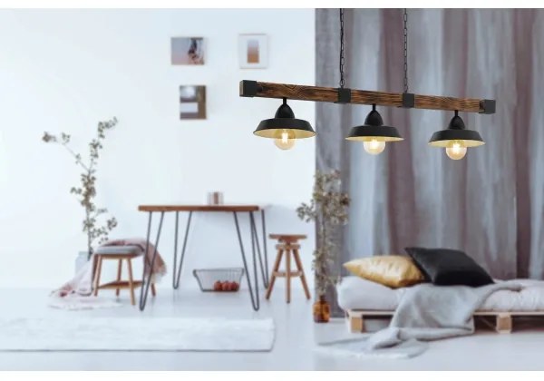 Eglo 44086 - Candelabru OLDBURY pe lanț, 3xE27/60W/230V