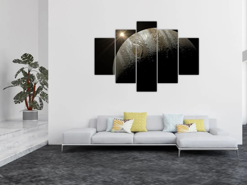 Tablou cu planetă în cosmos (150x105 cm)