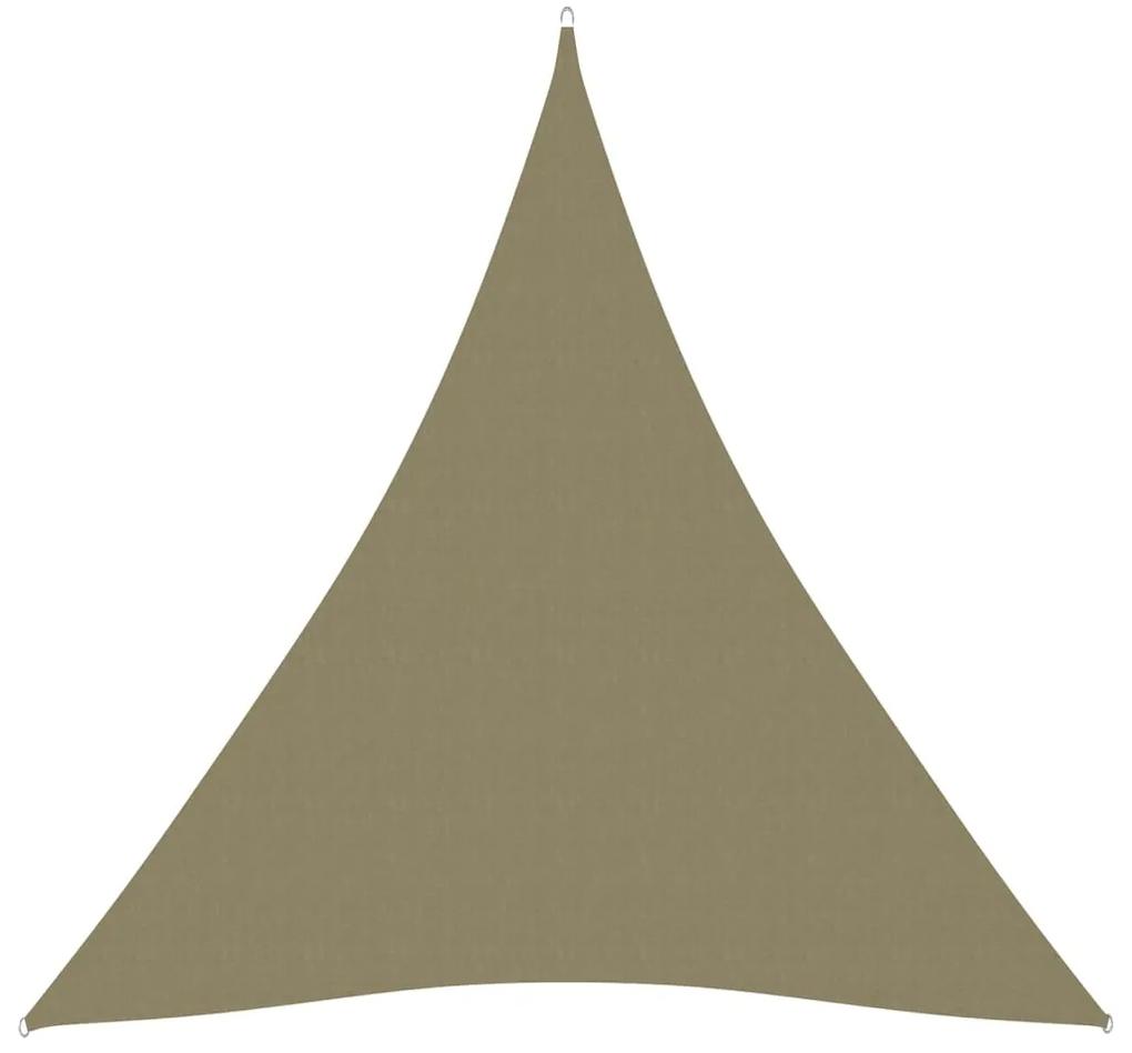 Parasolar, bej, 3x4x4 m, tesatura oxford, triunghiular