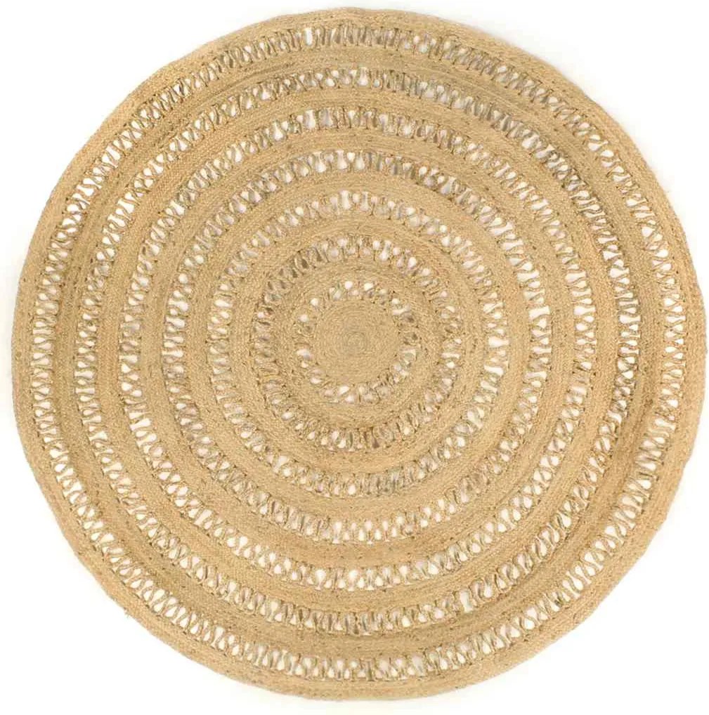 vidaXL Covor manual din iută împletită, 210 cm