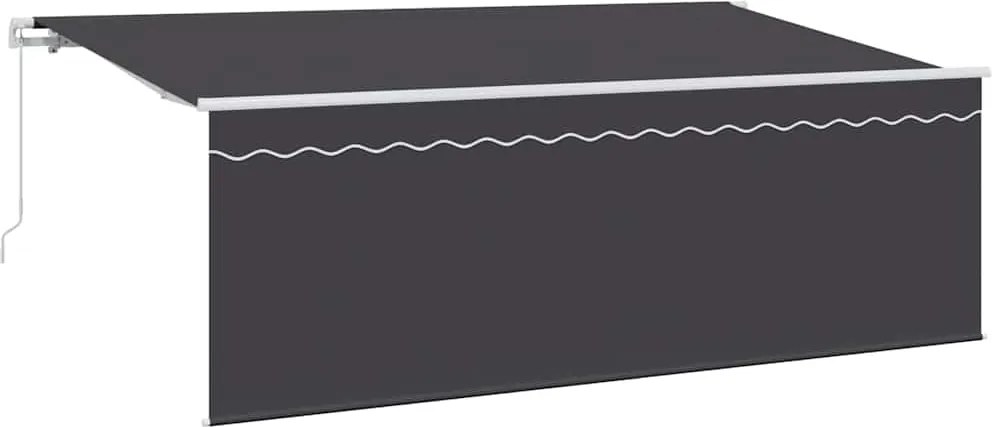 vidaXL Cortina Retractabilă Manual Antracit 350 x 200 cm