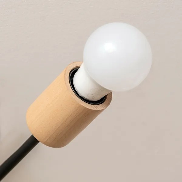 Lustră aplicată CAMBRIDGE 4xE27/15W/230V, din lemn de pin