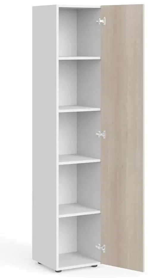 Dulap înalt Manager 39,9 x 42,2 x 196,5 cm, dreapta, salcâm deschis / alb