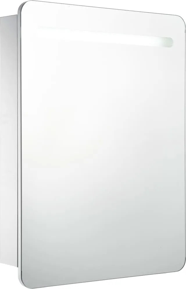 vidaXL Dulap de baie cu oglindă și LED-uri, 60 x 11 x 80 cm