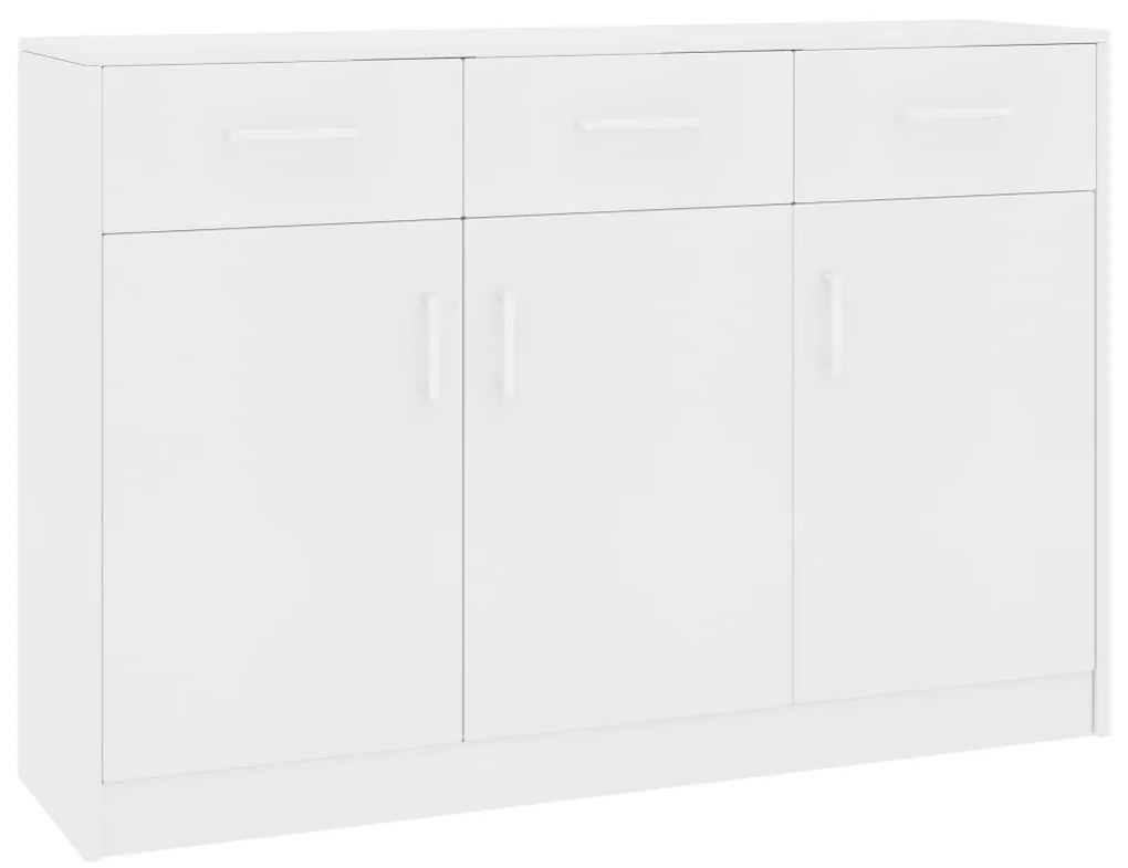 vidaXL Servantă, alb, 110 x 34 x 75 cm, pal