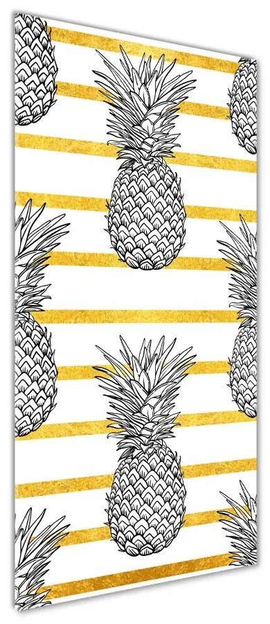 Tablou Printat Pe Sticlă benzi de ananas
