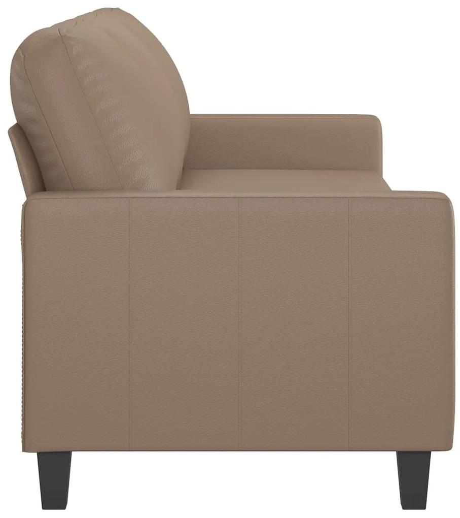 Canapea cu 3 locuri, cappuccino, 180 cm, piele ecologica