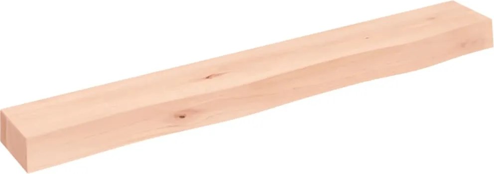 vidaXL Poliță de perete, 80x10x6 cm, lemn masiv de stejar netratat