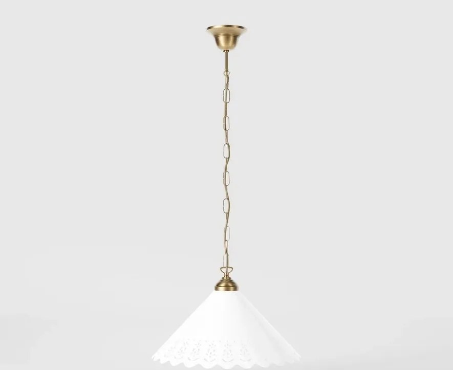 Pendul din alama si abajur ceramic Zefira