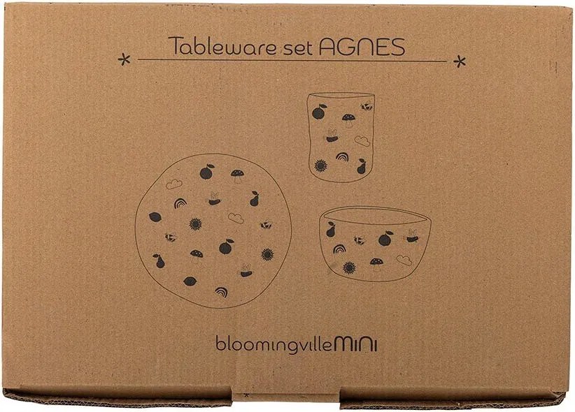 Set de veselă pentru copii 3 buc. din gresie Agnes – Bloomingville Mini