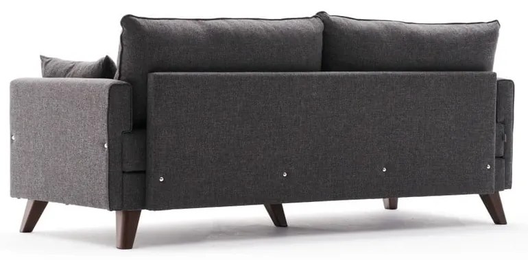 Canapea gri antracit extensibilă 208 cm Bella – Balcab Home