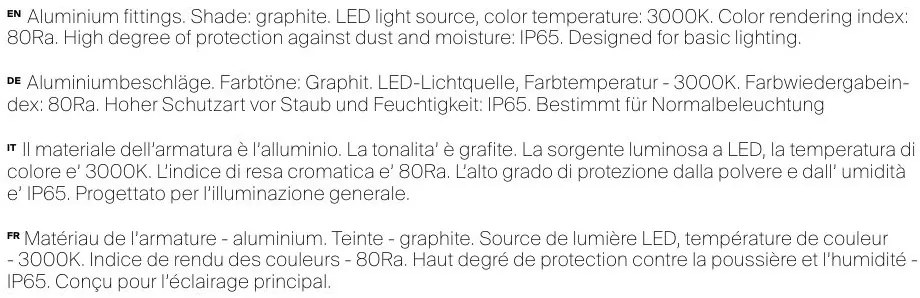 Stalp LED pentru exterior IP65 H-30cm Olten