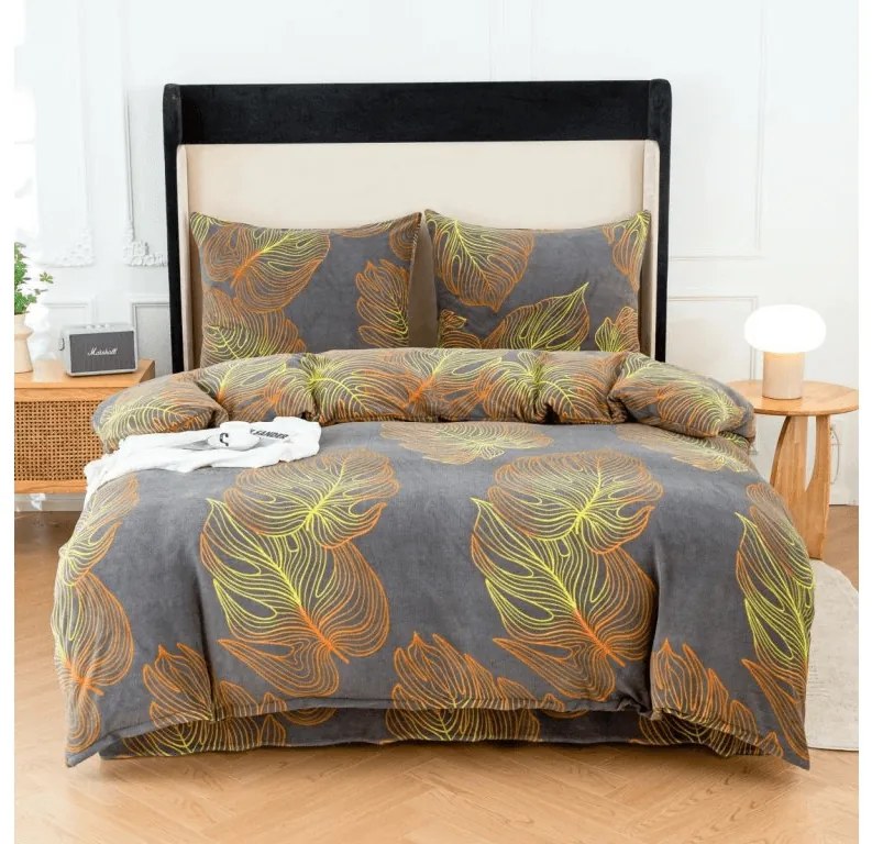 Lenjerie cocolino TESICA gri Dimensiune lenjerie de pat: 70 x 80 cm | 140 x 200 cm