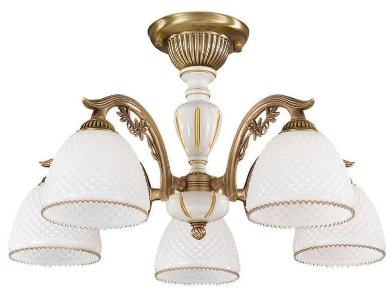 Lustra aplicata clasica din alama 5 brate design italian 8606