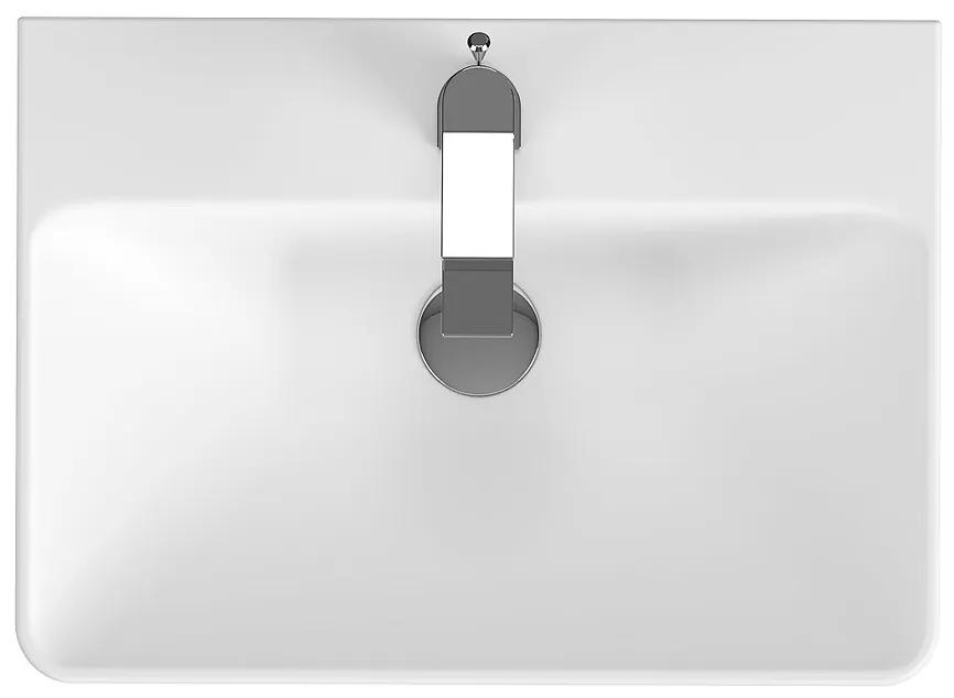 Lavoar suspendat alb 56 cm, dreptunghiular, Cersanit Mille 560x405 mm