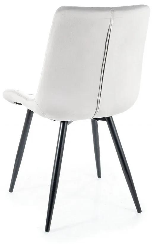 Set masa extensibila Westin maro/negru mat L160-240 cm + 6 scaune Ralph velvet gri deschis Blu03