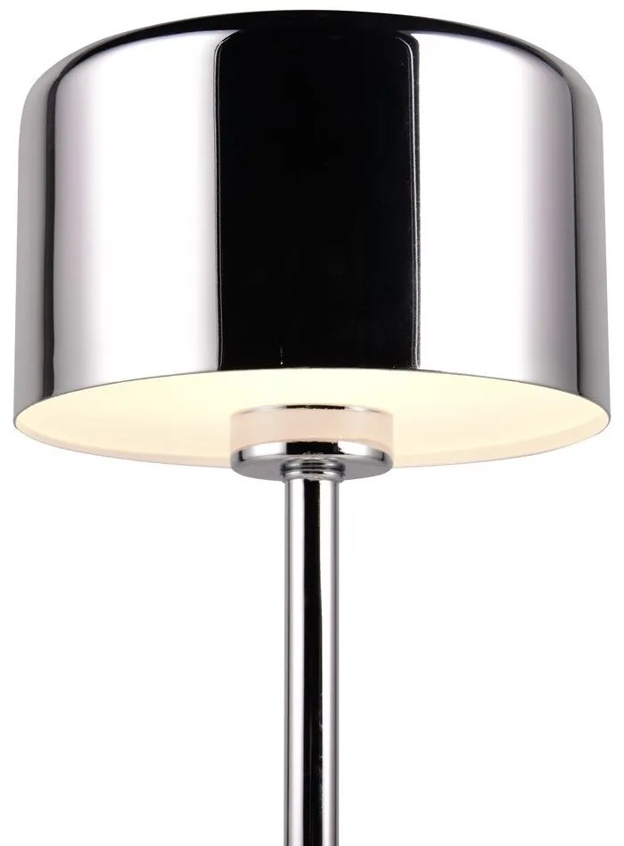 Veioză argintiu-lucios LED cu intensitate reglabilă (înălțime 30 cm) Jeff – Reality