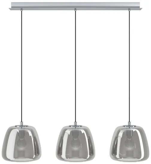 Lustră pe cablu ALBARINO 3xE27/40W/230V gri Eglo 39667